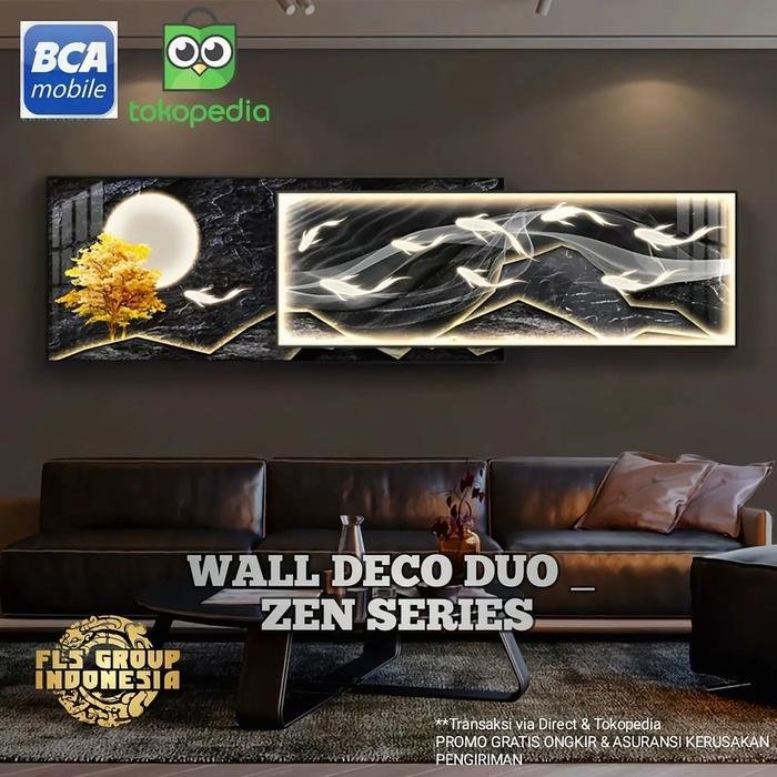 Wall Deco Duo 9 Koi's Zen Scenery