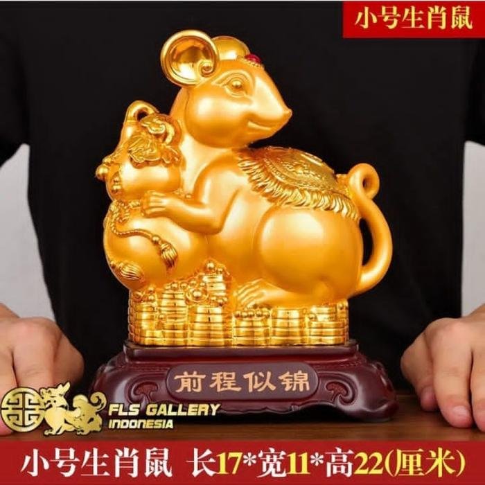 Pajangan Golden Mouse uk.17x11x22cm