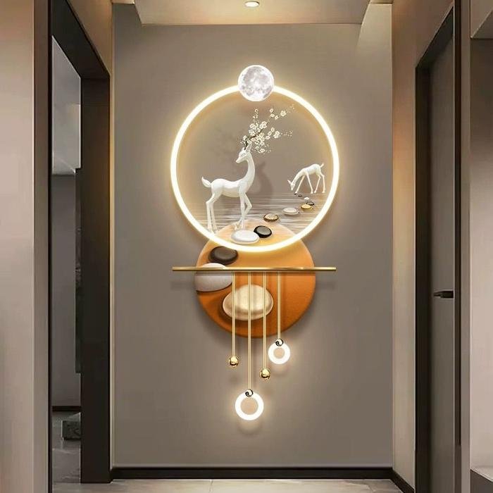 Wall Deco Sika Deer 3D Design 80x165cm Led