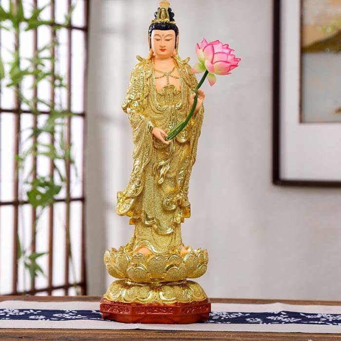 Rupang Mahasthamaprapta Boddhisatva 16Inch (Resin warna Gold)