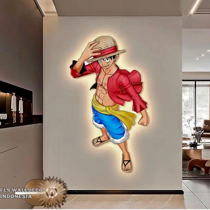 Wall Deco Straw Hat Luffy B LED