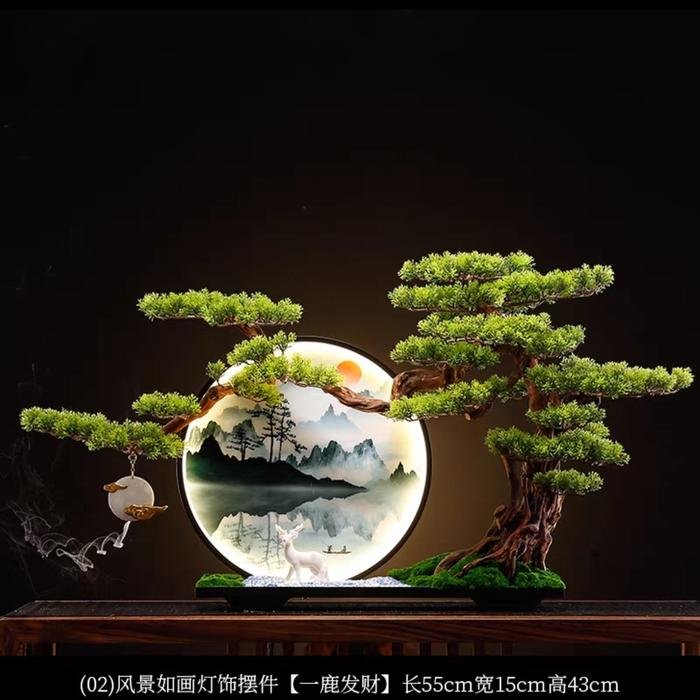 Bonsai LED Scenery Background uk 55x15x43cm