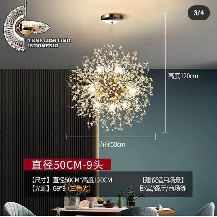 Lighting blossom 50cm 9 lampu 3 warna