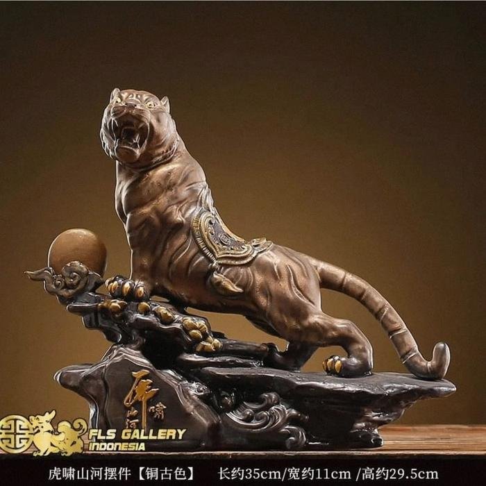 Pajangan Fengshui Crimson Tiger HU XIAO SAN HE