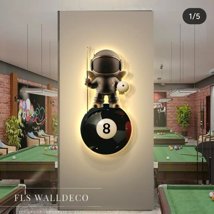 Wall Deco Billiard Fairy 8 LED uk.56x120cm