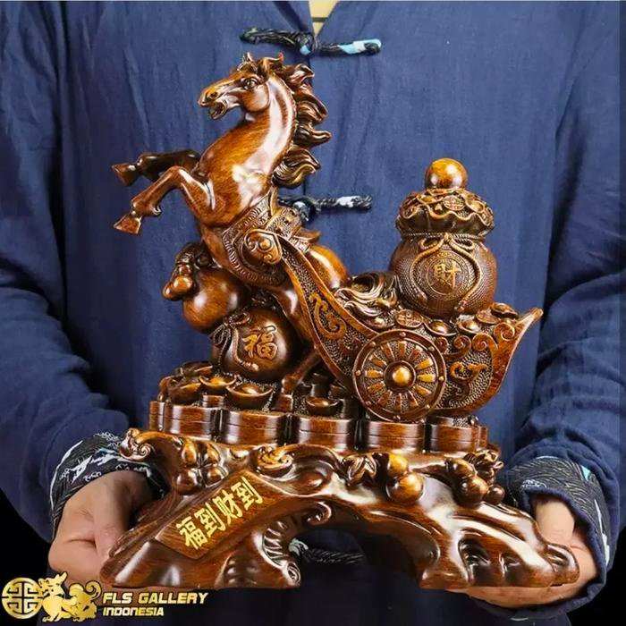 Pajangan Fengshui Fu Dao Cai Dao (Kuda) 32cm