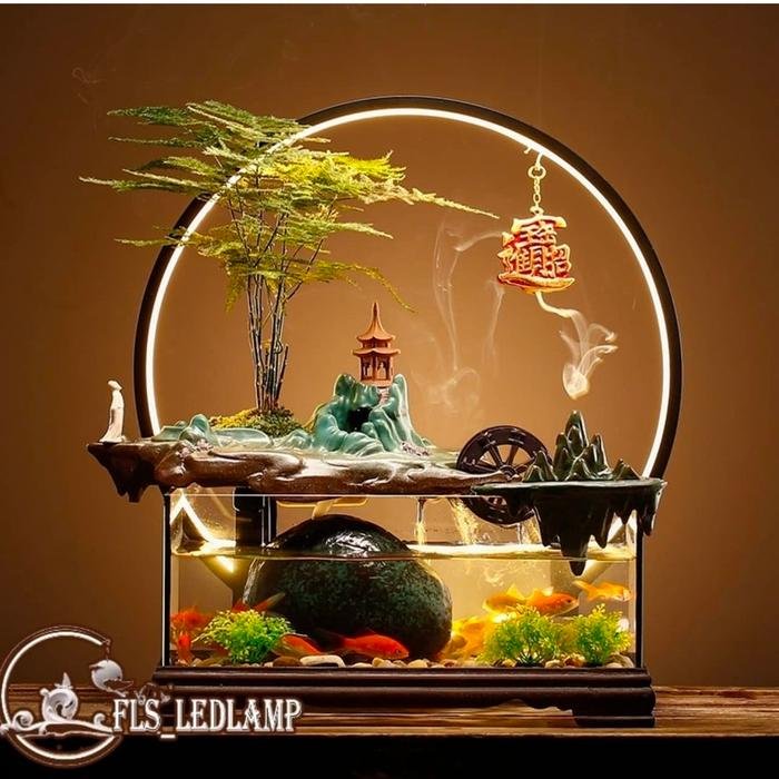 Aquarium Feature LED Scholar Cliff set