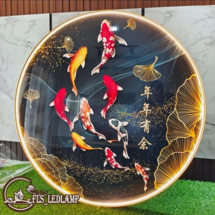 Painting LED 9Yi chen xiang 100cm Frame Gold Remotecontrol