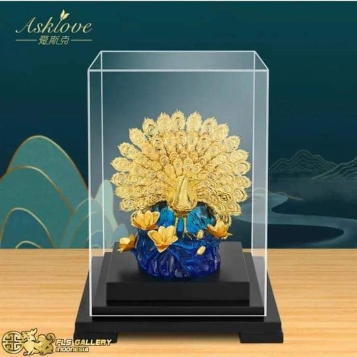 Souvenir Azure Golden Peacock uk.17x13.5x22cm