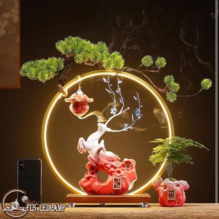 Led Feature Lucky Deer merah