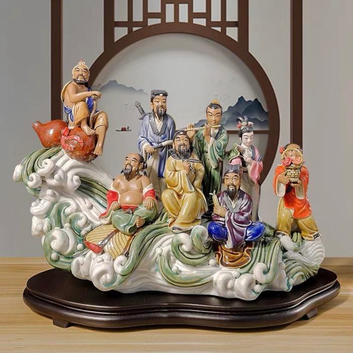 Shiwan Ba Xian Guo Hai / Eight Immortals uk.48x26x36cm
