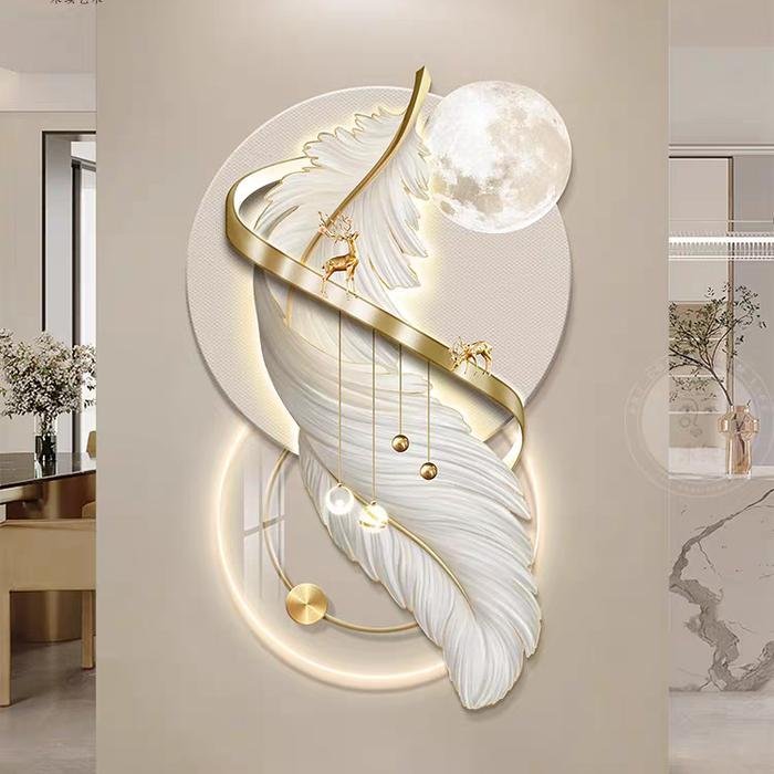 Wall Deco Featherly Moon LED