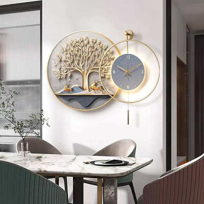 Jam Dinding Wall Deco 2in1 Alpha Tree