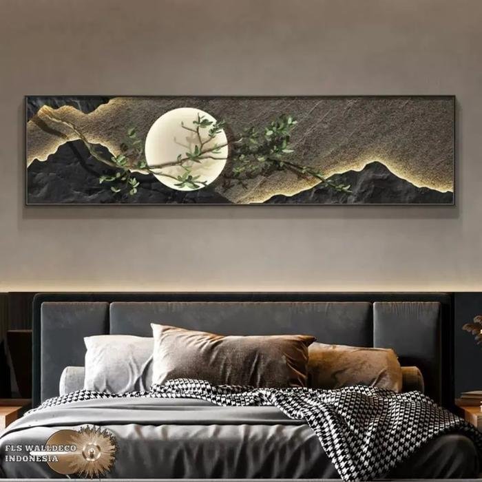 Wall Deco Zen Scenery A uk.50x200cm (Inc.LED pada sekeliling Frame)