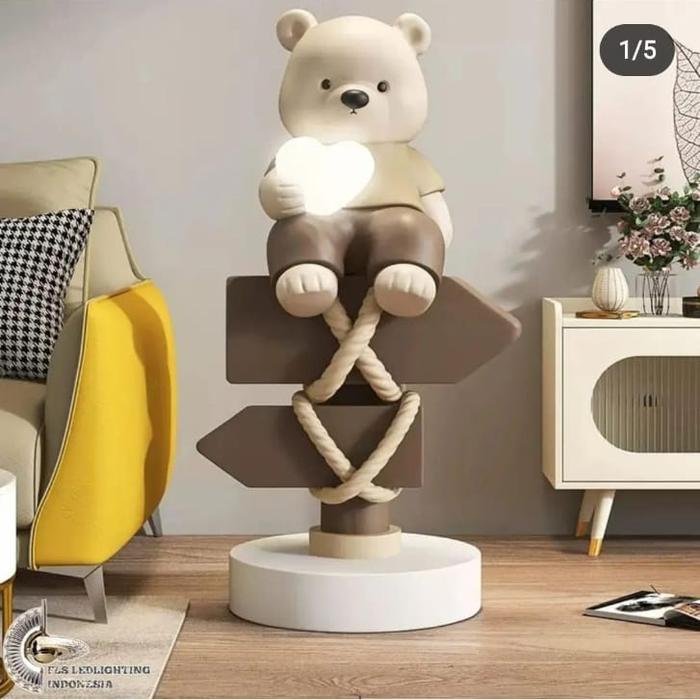 Little Bear Led lighting Brown lampu 58x110cm