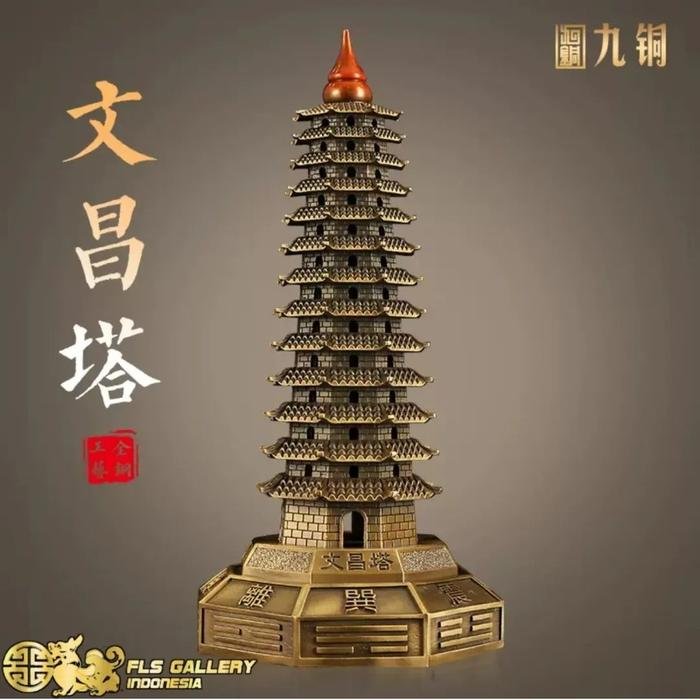 Wencang Pagoda (Kuningan) 13Lantai 18cm