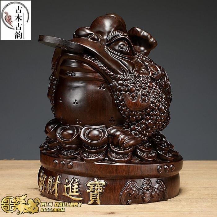 Kayu Ebony 3Legged Toad 30cm